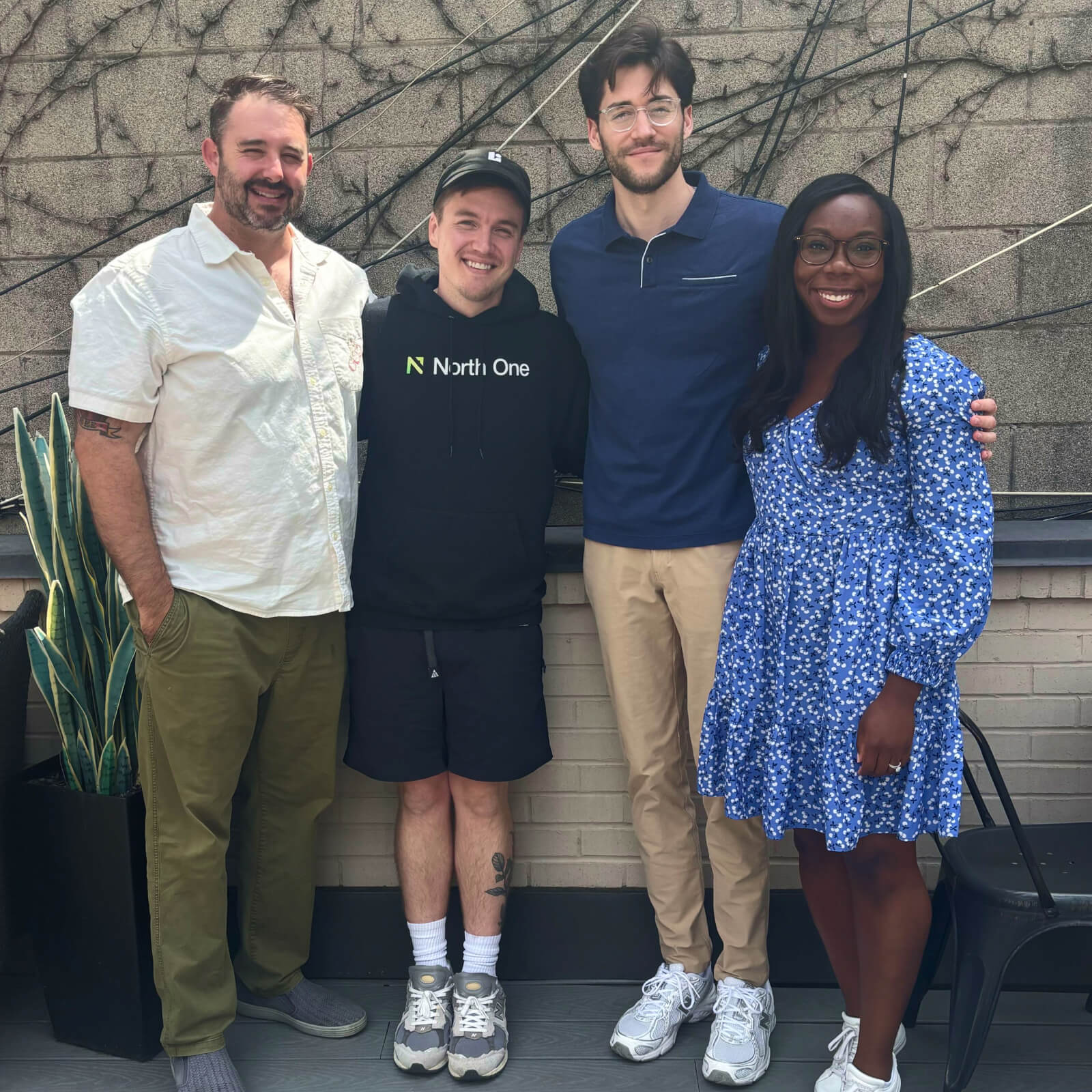 Photo of Jordan and the team who worked on this project together in Toronto