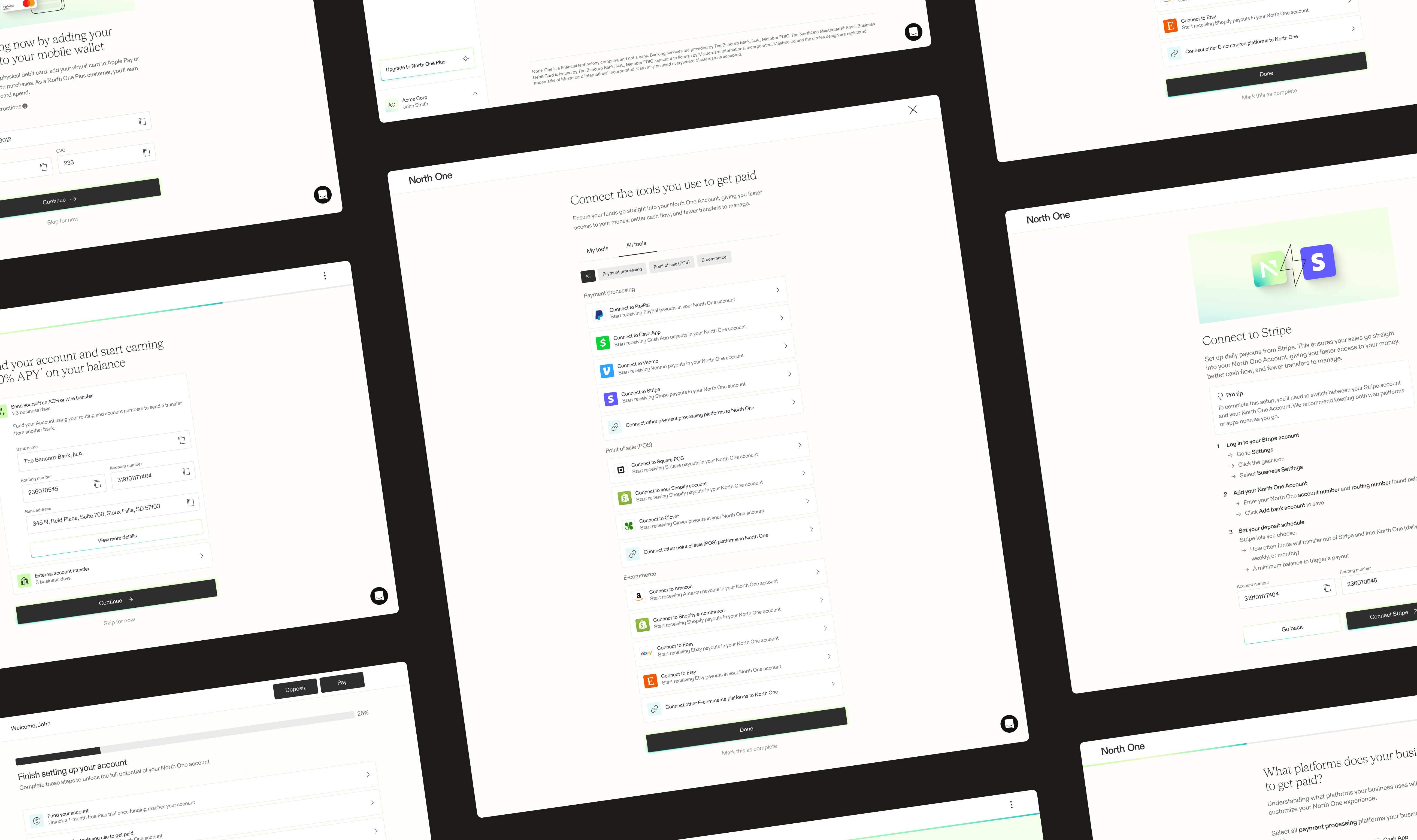 Screenshot grid of various screens from the Collect mobile app