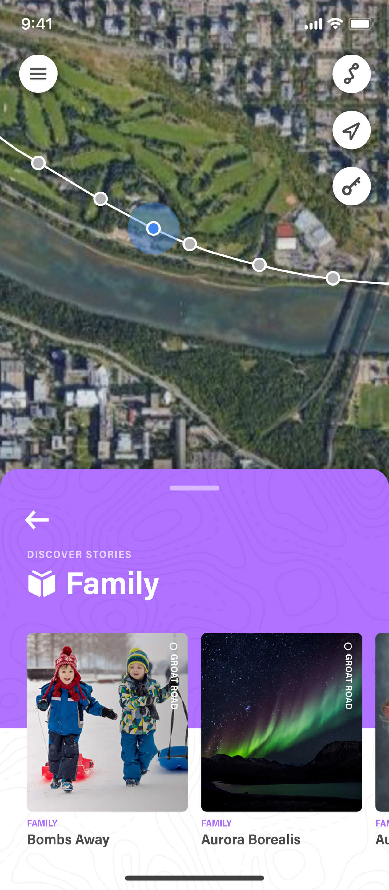 A screenshot from the Commonwealth Walkway mobile app showing the category screen